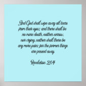 Poster Plus De Chagrin Plus De Douleur Écriture Chrétienn (Devant)