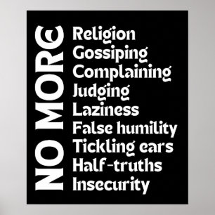 Poster Plus de négativité   Citation d'inspiration audaci