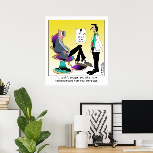 Poster Plus de pannes informatiques (Bureau à domicile)