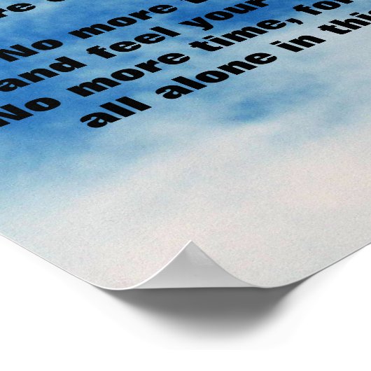 POSTER PLUS DE POÈME DE TEMPS (Coin)