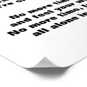 POSTER PLUS DE POÈME DE TEMPS (Coin)