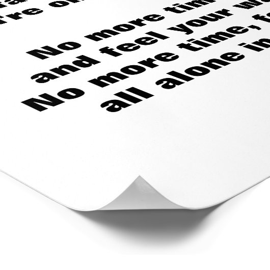 POSTER PLUS DE POÈME DE TEMPS (Coin)