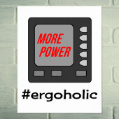 Poster Plus de puissance drôle la motivation du rower