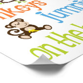 Poster Plus de singes qui sautent sur le lit (Coin)