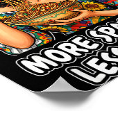 Poster Plus de Spaghetti Moins de Tee Upsetti Femmes Ital (Coin)