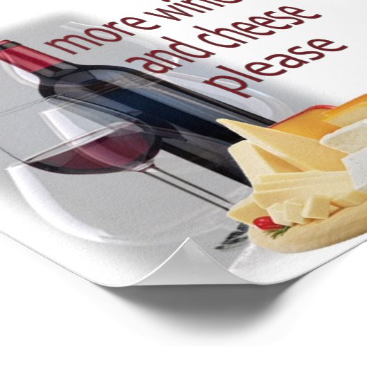 Poster Plus de vin et de fromage (Coin)