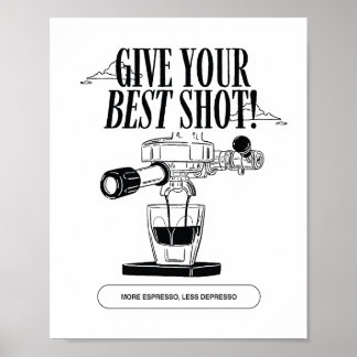 Poster Plus Espresso Moins Dépresso