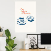 Poster Plus Espresso Moins Dépresso Imprimer Café Minimal (Bureau à domicile)