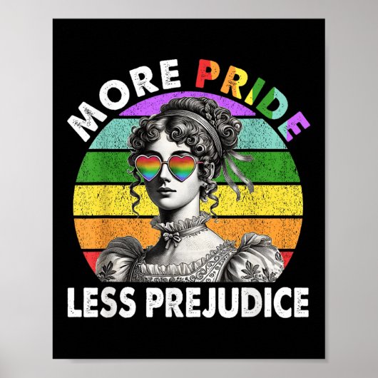 Poster Plus Fierté Moins Préjugé Mois De Fierté Lgbtq Gay (Devant)