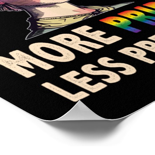 Poster Plus Fierté Moins Préjugés Lgbt Gay Fière Ally Fie (Coin)