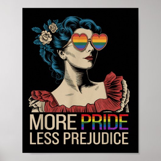 Poster Plus Fierté Moins Préjugés Mois De Fierté Lgbtq (Devant)
