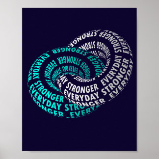 Poster Plus Fort Chaque Jour – Motivation Fitness Inspira