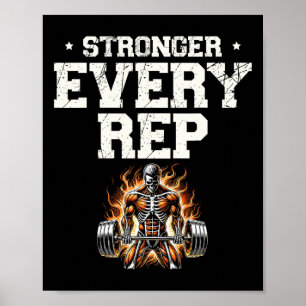 Poster Plus fort Chaque Rep Poids Poids Bodybuilding Body