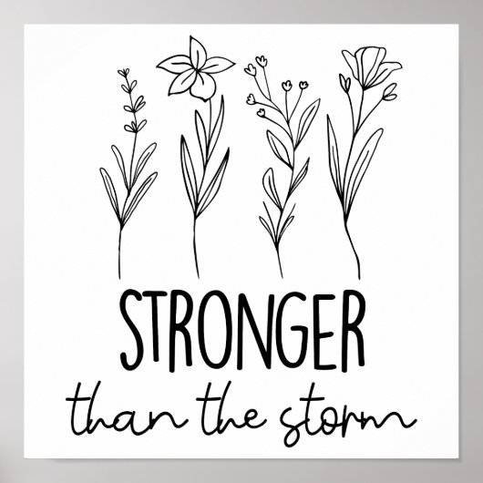 Poster Plus forte que la tempête pour les questions de sa (Devant)