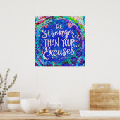 Poster Plus Forte Qu'Excusez De Jolies Citations D'Inspir (Cuisine)