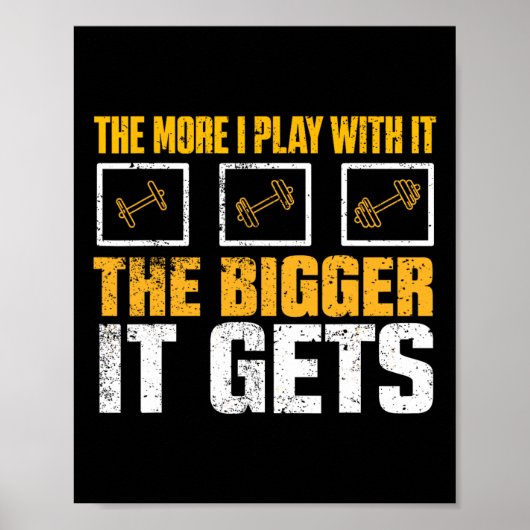 Poster Plus Je Joue Avec Elle Plus Il Geste Gym Mus (Devant)