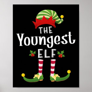 Poster Plus jeune lutin de Noël pyjama assorti X-mas Part