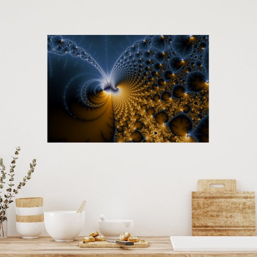 Poster Plus loin - L'art fractal (Cuisine)