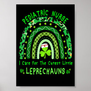 Poster Plus Mignon Petit Leprechaun Infirmière Pédiatriqu