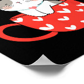 Poster Plus Mignon que Cupidon Kawaii Chat Dans Tasse Fou (Coin)