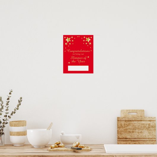 Poster Plus mince de l'année Groupe amincissant Perte de  (Cuisine)