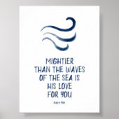 Poster plus puissant que l'empreinte crèche des vagues (Devant)