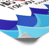 Poster Plus puissant que les vagues Bible Verse Wall Art (Coin)