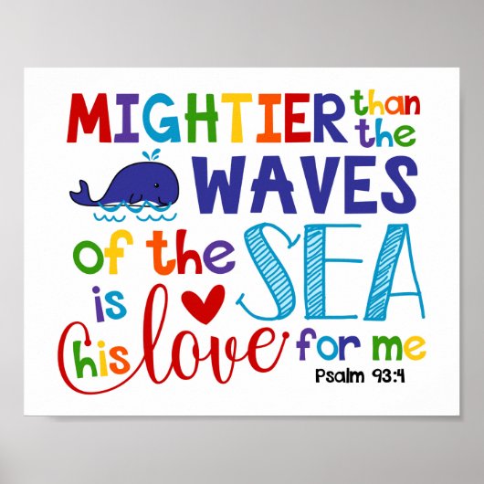 Poster Plus puissant que les Waves Kids Christian (Devant)