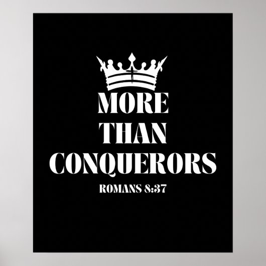 Poster Plus que des conquérants - Romains 8:37 (Devant)