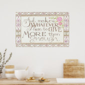 Poster Plus que Suffisant d'Art Mural (Cuisine)