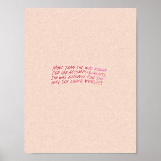 Poster plus qu'elle n'était connue pour ses réalisations, (Devant)