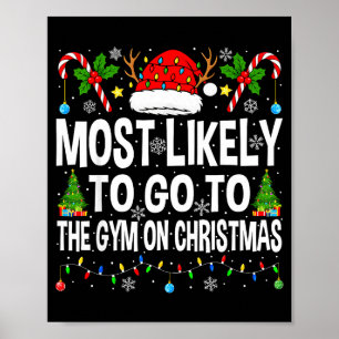 Poster Plus susceptible d'aller à la gym à Noël Drôle de 