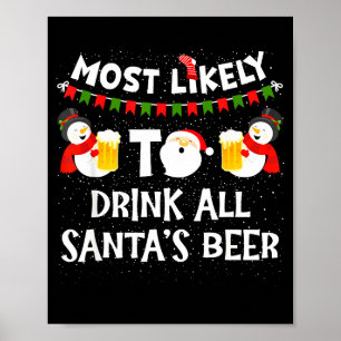 Poster Plus susceptible de boire toute la bière du Père N
