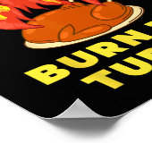 Poster Plus susceptible de brûler la dinde Thanksgiving A (Coin)