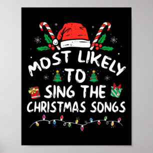 Poster Plus susceptible de chanter les chants de Noël de