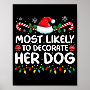 Poster Plus susceptible de décorer son chien Famille Noël