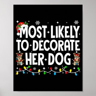 Poster Plus Susceptible de Décorer son Chien Noël Xmas Ho