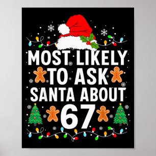 Poster Plus susceptible de demander à Santa à propos de 6
