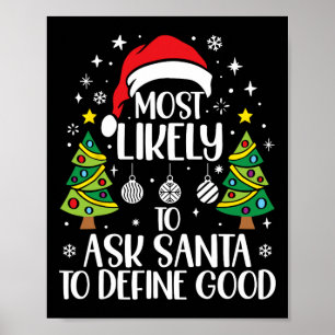 Poster Plus susceptible de demander à Santa de définir un