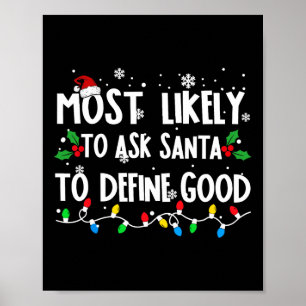 Poster Plus susceptible de demander au Père Noël de défin