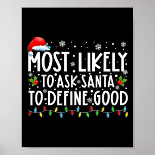 Poster Plus susceptible de demander au Père Noël de défin