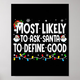 Poster Plus susceptible de demander au Père Noël de défin