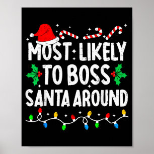Poster Plus susceptible de diriger le Père Noël Famille a