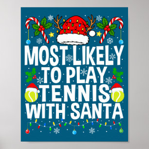 Poster Plus susceptible de jouer au tennis avec le Père N