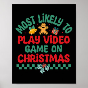 Poster Plus susceptible de jouer aux jeux vidéo en pyjama