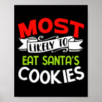 Plus susceptible de manger les cookies du Père Noë