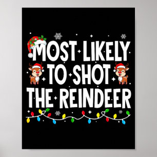 Poster Plus susceptible de tirer sur la famille de Noël a