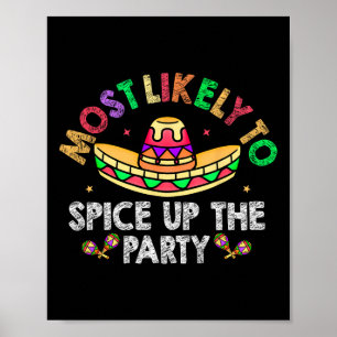 Poster Plus Susceptible d'Épicer la Fête Sombrero Cinco D