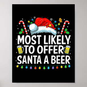 Poster Plus susceptible d'offrir une bière au Père Noël A