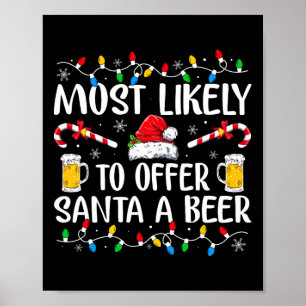 Poster Plus susceptible d'offrir une bière au Père Noël A